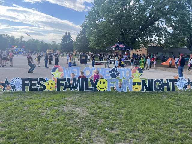 Families gathered for an FES community event