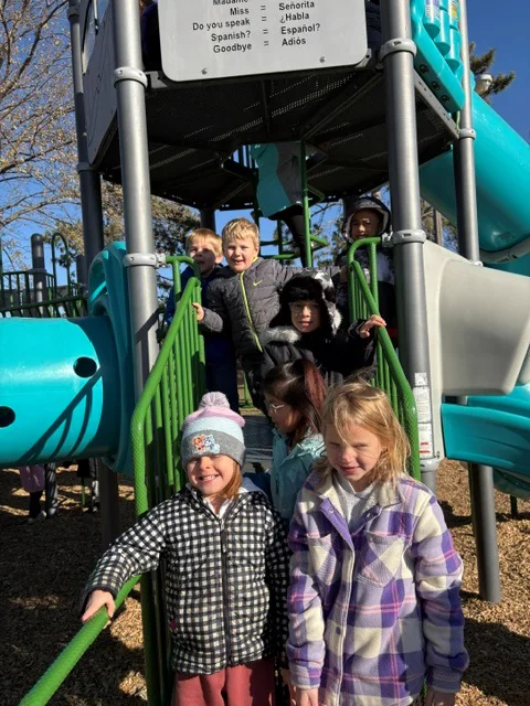FES students playing together on the playground